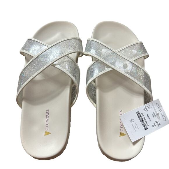 Crewcuts Girls Sparkly Slides Size K5 NWT - Picture 3 of 3